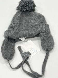 Gorro grueso tejido con cable CZ By Carolina Zapi 100 % cachemir puro 2-3 años - Imagen 1 de 6