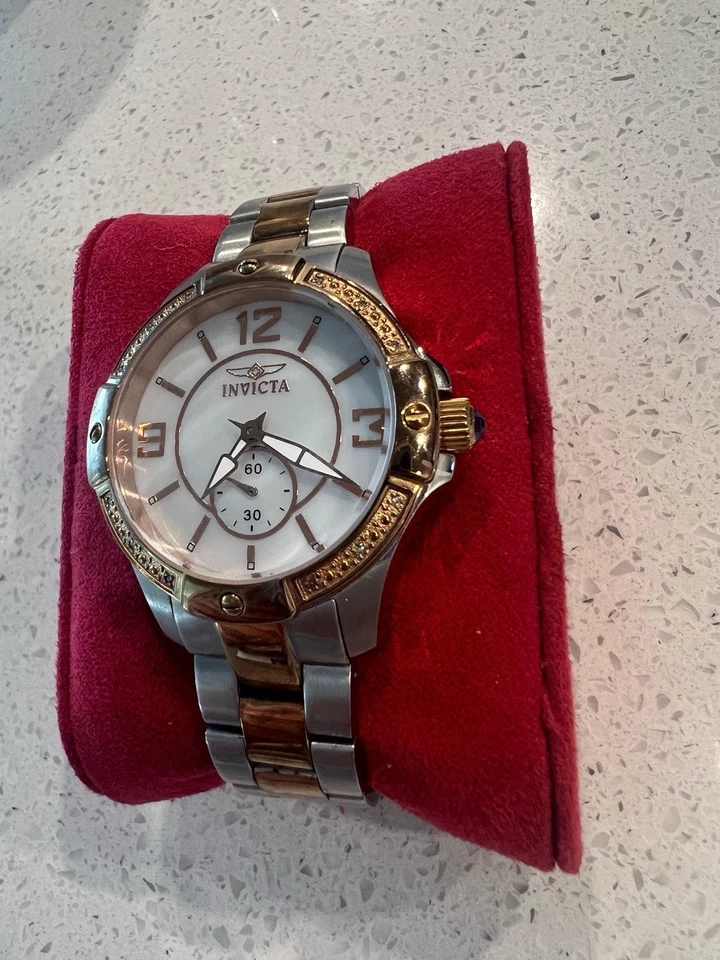 Invicta女士腕表0265 Angel MOP表盘双色钢制钻石色调腕表 — 第 1/4 张图片