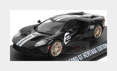 1:43 Greenlight Ford Usa Gt #2 '66 Heritage Edition 2019 Black Silver GREEN86178 - Immagine 1 di 2