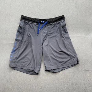 Hylete Shorts Herren groß blau über dem Knie Performance Reißverschlusstaschen Fitnessstudio Training - Bild 1 von 8