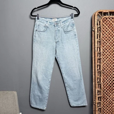 Pantalones de mezclilla Citizens of Humanity para mujer talla 24 esmerilados lavado claro botón mosca Foto 1 de 4
