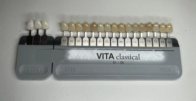 Guía de sombra dental clásica Vident G027CBS VITA con clip de tonos blanqueados Foto 1 de 4