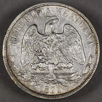 1871 Mo M Mexico Silver Peso - Image 1 of 2