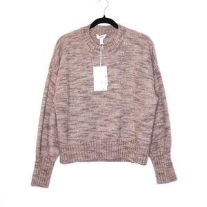 COS NEU lockerer Cropped Pullover beige Rundhals Dolmanärmel Freizeit Damen L - Bild 1 von 13