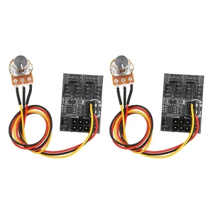 2 Pcs PC Fan Controller 3 Pin 4 Pin Fan Adapter PWM PC Case Cooling Fan Hub XG5 - Picture 1 of 12