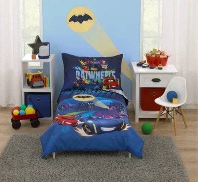 Juego de cama Warner Bros Batman Batwheels para niños pequeños 3 piezas azul juego de cama para niños NUEVO Foto 1 de 4