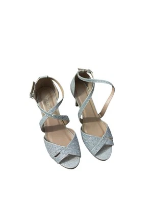 Delicacy Angel Strappy Rhinestone Low Heel Dress Sandals Size 7.5 - Image 1 of 4