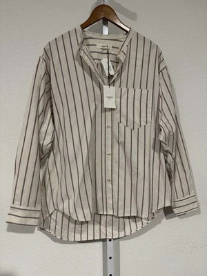 isabel marant Etoile cotton stripe white shirt sz 42 NWT - Image 1 of 4
