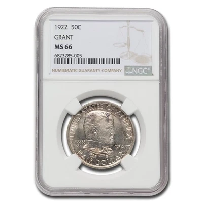 1922 Grant Memorial Half Dollar Commem MS-66 NGC - Image 1 of 3