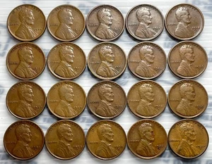 Lot of 20 Early Wheat Cents 1909–1937 • All D/S Mintmarks • Higher Grade Coins - Picture 1 of 6