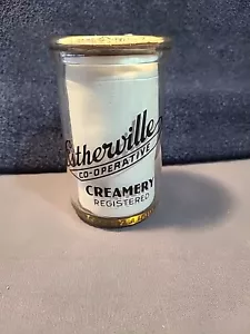 Vintage Estherville, Iowa IA Co-op Creamery Milk Bottle, Cottage Cheese Jar,Top - Picture 1 of 10