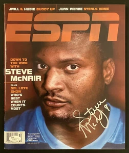 Autógrafo de titanes de fútbol americano firmado por la revista ESPN 12/8/03 sin etiqueta JSA - Imagen 1 de 4