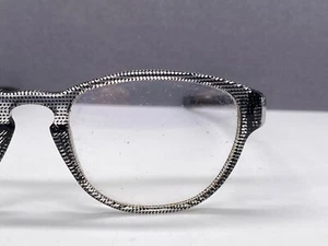IC! Berlin Eyeglasses Frames Men Round Panto Oval Gray Linerity Black Medium - Picture 1 of 9