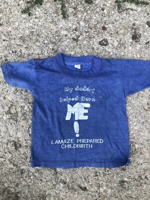 Camiseta De Colección Niños Sears Camisa de Punto Único Lamaze Niño Camiseta Gráfica Foto 1 de 4