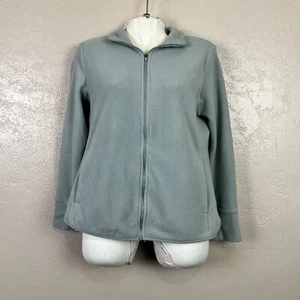 Chaqueta polar Old Navy para mujer M manga larga bolsillos cremallera completa verde claro - Imagen 1 de 15