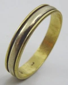 Ehering 14 Karat Gold Gelb- und Weißgold - Bild 1 von 3