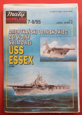 Modellbaubogen Maly Modelarz 7-8/95, Aircraft Carrier USS ESSEX in 1:300 - Bild 1 von 4