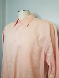 Alan Flusser Mens Sz XL Pink Textured Long Sleeve Button Down Casual Dress Shirt - Picture 1 of 5