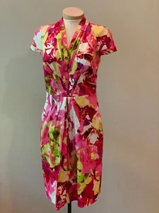 Neu mit Etikett $ 325 Größe 4 Vintage etcetera Kleid fuchsia pink Blumenmuster (kein Gürtel) - Bild 1 von 8