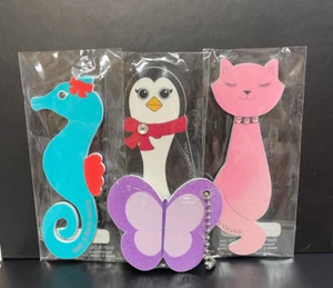 Bath & Body Works Nail Files Mirrored Backs Butterfly Cat Penguin Sea Horse X4 - Picture 1 of 2