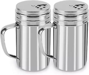 Accmor 13Oz Salt and Pepper Shakers with Adjustable Pour Holes, Stainless Steel - Picture 1 of 12