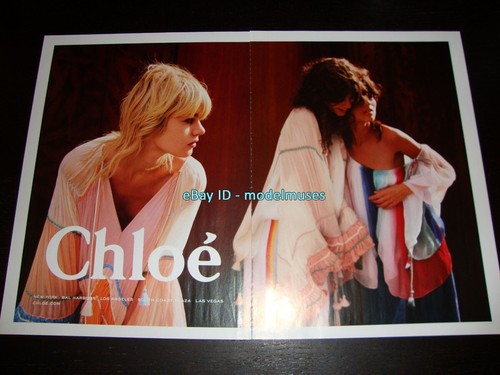 CHLOE 4 PAGINE STAMPA ANNUNCIO PRIMAVERA 2016 ANTONINA PETKOVIC ARI WESTPHAL CELINE BOULY