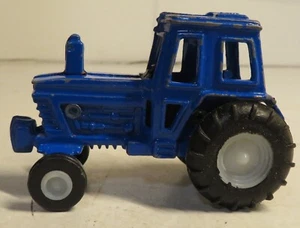 Vintage Diecast Ford Blue Tractor Toy Rubber Tires Classic Farming Collectible - Picture 1 of 12