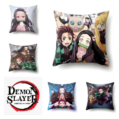 Demon Slayer Polyester 18" x 18" Pillow Cases US Seller CASE ONLY - Image 1 of 4