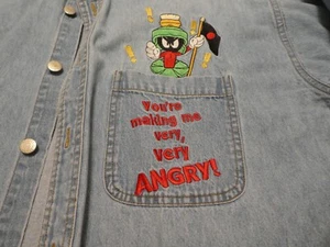 VINTAGE Marvin the Martian Denim Shirt - Angry Indeed - Bild 1 von 3