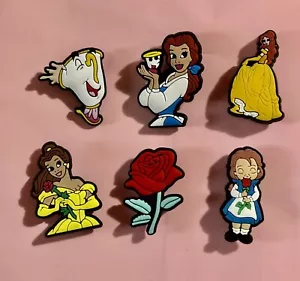 Croc Charms Disney Beauty And The Beast 6pc Set New ! Read Description - Picture 1 of 1