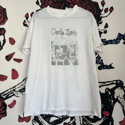 VTG Circle Jerks Single Stitch Band Shirt Black Flag Minor Threat Fear Germs - Image 1 of 4