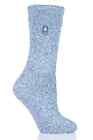 Heat Holders Women's Primrose ORIGINAL™ Twist Crew Sock Denim/Cream Size 5-9