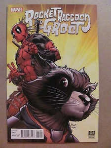 Rocket Raccoon and Groot #1 Marvel 2015 Series Deadpool Variant 9.4 Near Mint - Bild 1 von 2
