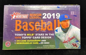 2019 Topps Heritage Minor League Baseball versiegelte Hobbybox/Look for Cal Raleigh - Bild 1 von 3