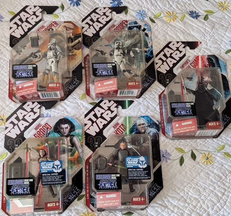 Lote de 5 figuras Star Wars 30 aniversario colección The Force Unleashed 2007 Foto 1 de 4