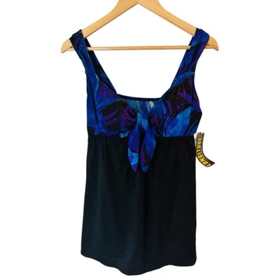 NUEVO CON ETIQUETAS LONGITUDE Traje de Baño Una Pieza Corbata Frontal Vestido de Baño para Mujer Talla 14’ Foto 1 de 4