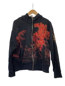 Silk Soul Zip Hoodie L Cotton BLK 284029 Used - Picture 1 of 5