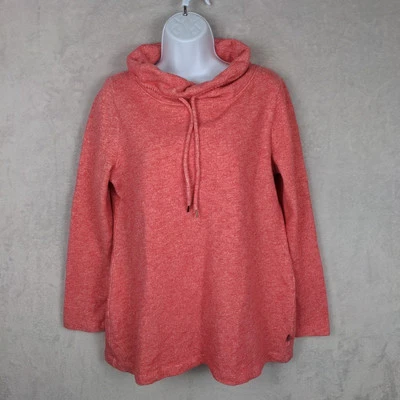 T by Talbots Sweatshirt Women Large Coral Funnel Neck Athleisure Comfort - Image 1 of 4