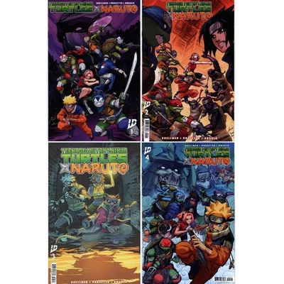 IDW PUBLISHING Teenage Mutant Ninja Turtles X Naruto: #1 2 3 4 [CVR B Set] 2024