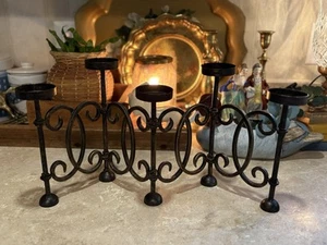 Vintage MCM klappbarer Messing 5 Windlicht/Teelichthalter. Made in India - Bild 1 von 11