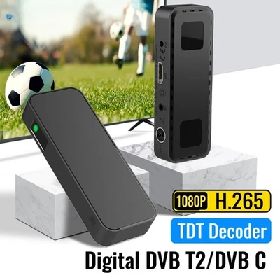 DVB T2 DVB C Digital Tuner H265 TDT HD FTA TV Recevier Multimedia Set Top Box EU - Image 1 of 4
