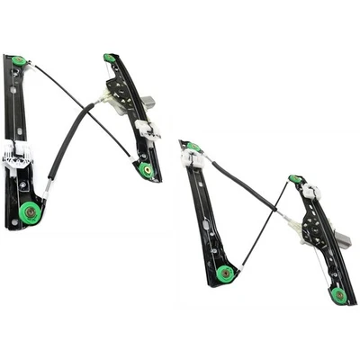 Set of 2 Window Regulators Glass Front Driver & Passenger Side for 328 323 Pair - Image 1 of 4