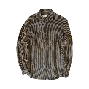 GIORGIO ARMANI Collezioni 1990s Vintage Archive Velvet Striped Loose Shirt L-XL - Imagen 1 de 8