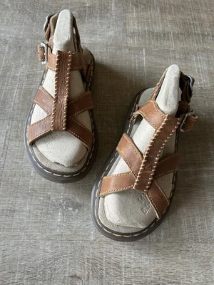 Sandalias Dr Martens Vintage Para Mujer’s 6 Gruesas Plataforma Cuero Hebilla Correa Y2K Foto 1 de 4