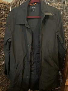 Jack Spade Cotton Blend Trench Coat Rain Coat Small Black - Picture 1 of 4