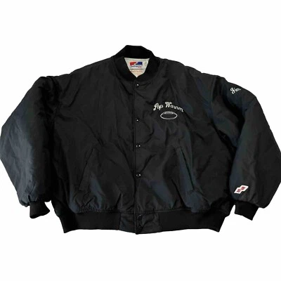Swingster Vintage Men's Letterman Jacket Pop Warner Football Made USA Black 2XL - Image 1 of 4