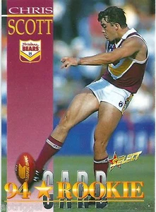 1995 Select Series 1 Base Card [ 239 ] Chris SCOTT Rookie Brisbane - Picture 1 of 1