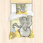 Elefant Bettwäsche Set Lustige Kinder Cartoon Weicher Microfaserstoff