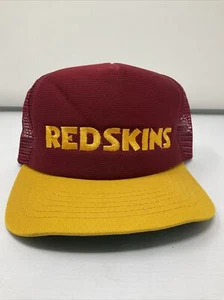 Vintage NFL Official Washington Redskins Snapback Hat Cap Trucker 80s New Era - Picture 1 of 7