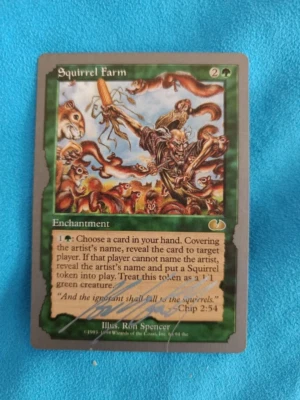 Squirrel Farm, Unglued, SIGNED by Ron Spencer, Mtg - Image 1 of 4